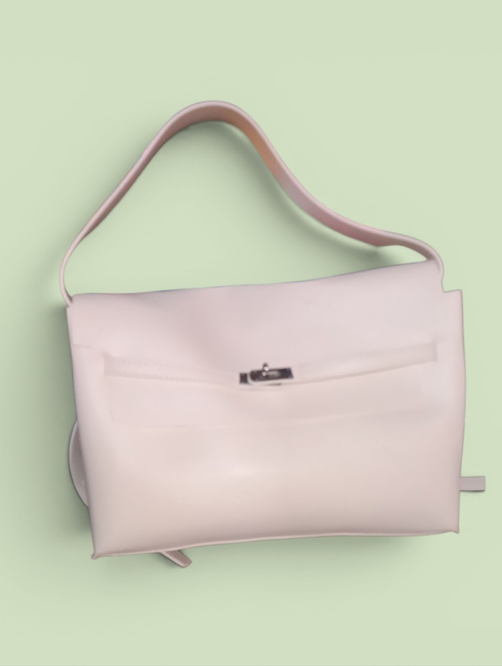 Women’s Soft White Shoulder Bag - Sleek Everyday Tote
